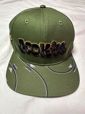Cookies Livewire Printed Bill Olive Snapback Hat OSFM